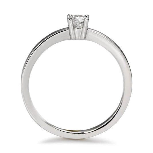 Anillo solitario 750/oro blanco de 18 quilates Diamante blanco, 0.20 ct, [Brillant], w-si