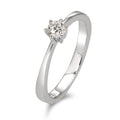 Anillo solitario 750/oro blanco de 18 quilates Diamante blanco, 0.20 ct, [Brillant], w-si