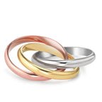 Anillo de dedo 750/oro amarillo de 18 quilates, 750/oro blanco de 18 quilates, 750/oro rojo de 18 quilates