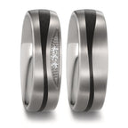 Anillo de pareja Titanio, Carbón