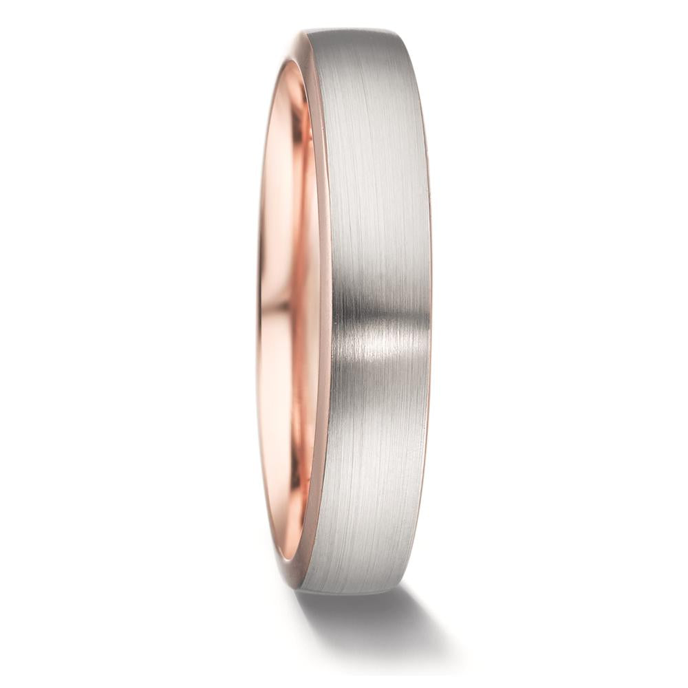 Anillo de pareja 750/oro rojo de 18 quilates, 750/oro blanco de 18 quilates