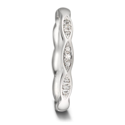 Anillo de pareja 750/oro blanco de 18 quilates Diamante 0.06 ct, 9 piedras, tw-vsi