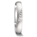 Anillo de pareja 750/oro blanco de 18 quilates Diamante 0.036 ct, 5 piedras, tw-vsi