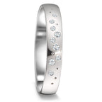 Anillo de pareja 750/oro blanco de 18 quilates Diamante 0.087 ct, 9 piedras, tw-si