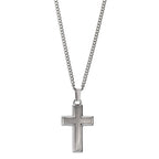 Collar con colgante Acero inoxidable Cruz 55 cm