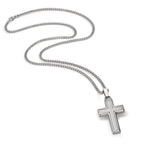 Collar con colgante Acero inoxidable Cruz 55 cm