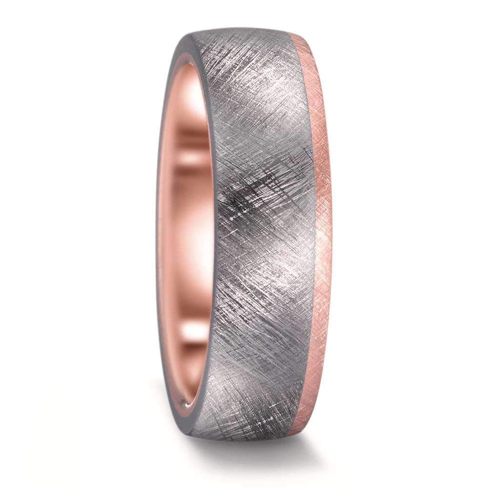 Anillo de pareja 999 tantalio, oro rosa de 585/14 kt