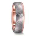 Anillo de pareja 999 tantalio, oro rosa de 585/14 kt Diamante 0.03 ct, w-si