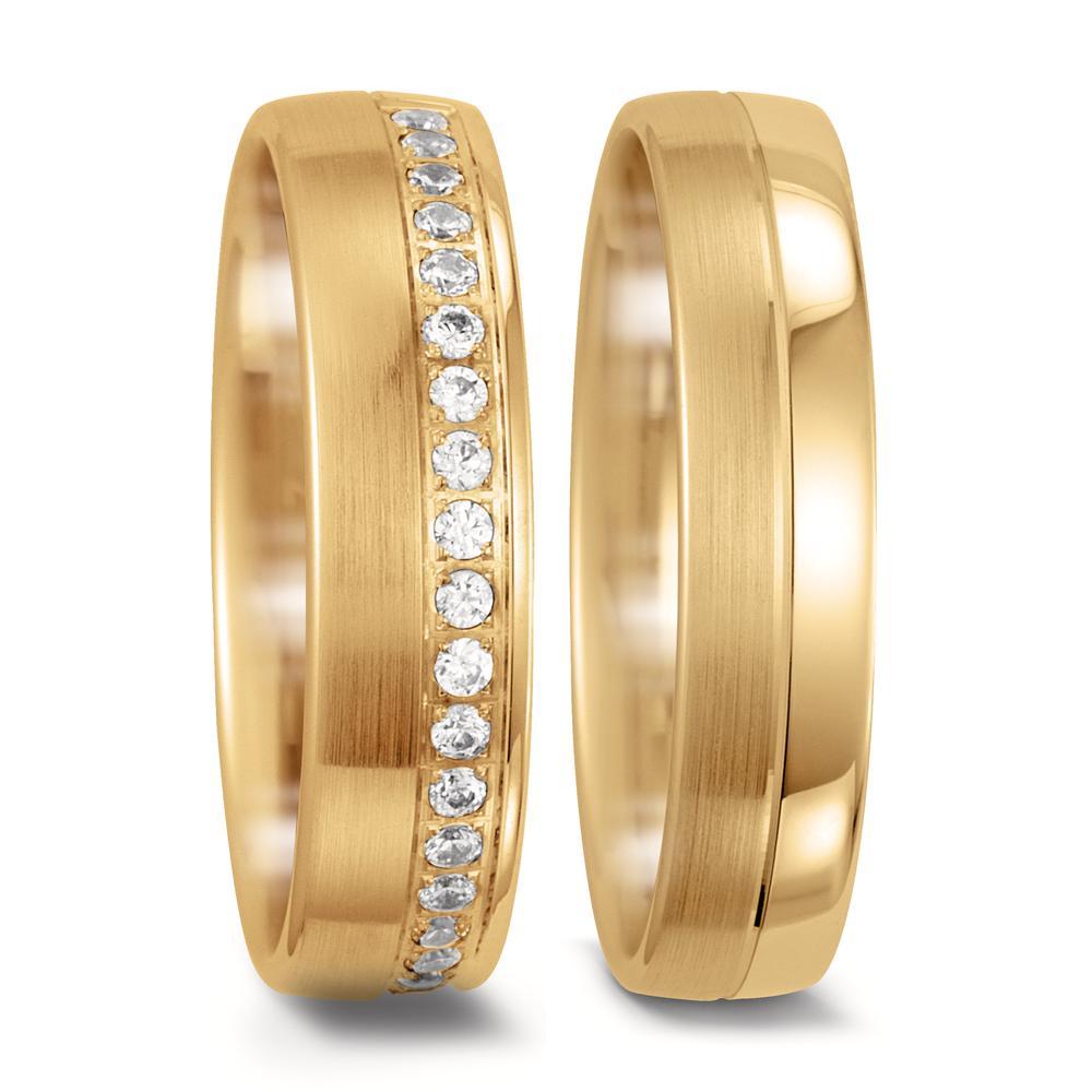 Anillo de pareja 750/oro amarillo de 18 quilates