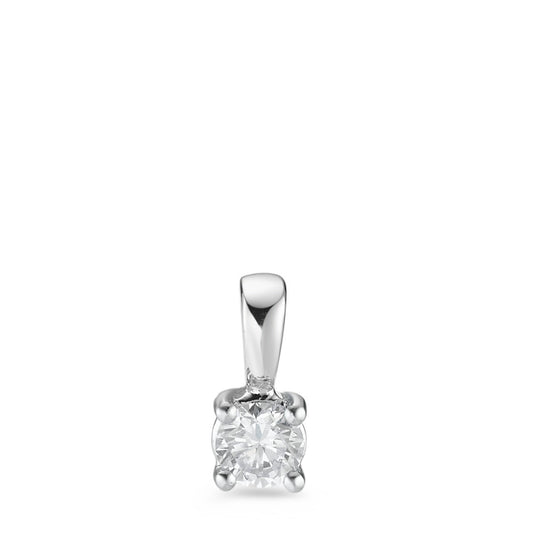 Colgante 750/oro blanco de 18 quilates Diamante blanco, 0.25 ct, [Brillant], w-si Ø4 mm
