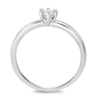 Anillo solitario 750/oro blanco de 18 quilates Diamante blanco, 0.25 ct, [Brillant], w-si