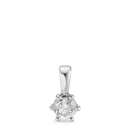 Colgante 750/oro blanco de 18 quilates Diamante blanco, 0.25 ct, [Brillant], w-si Ø5 mm