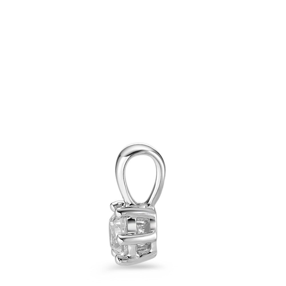 Colgante 750/oro blanco de 18 quilates Diamante blanco, 0.25 ct, [Brillant], w-si Ø5 mm
