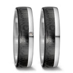 Anillo de pareja Oro blanco de 585/14 kt., Carbón