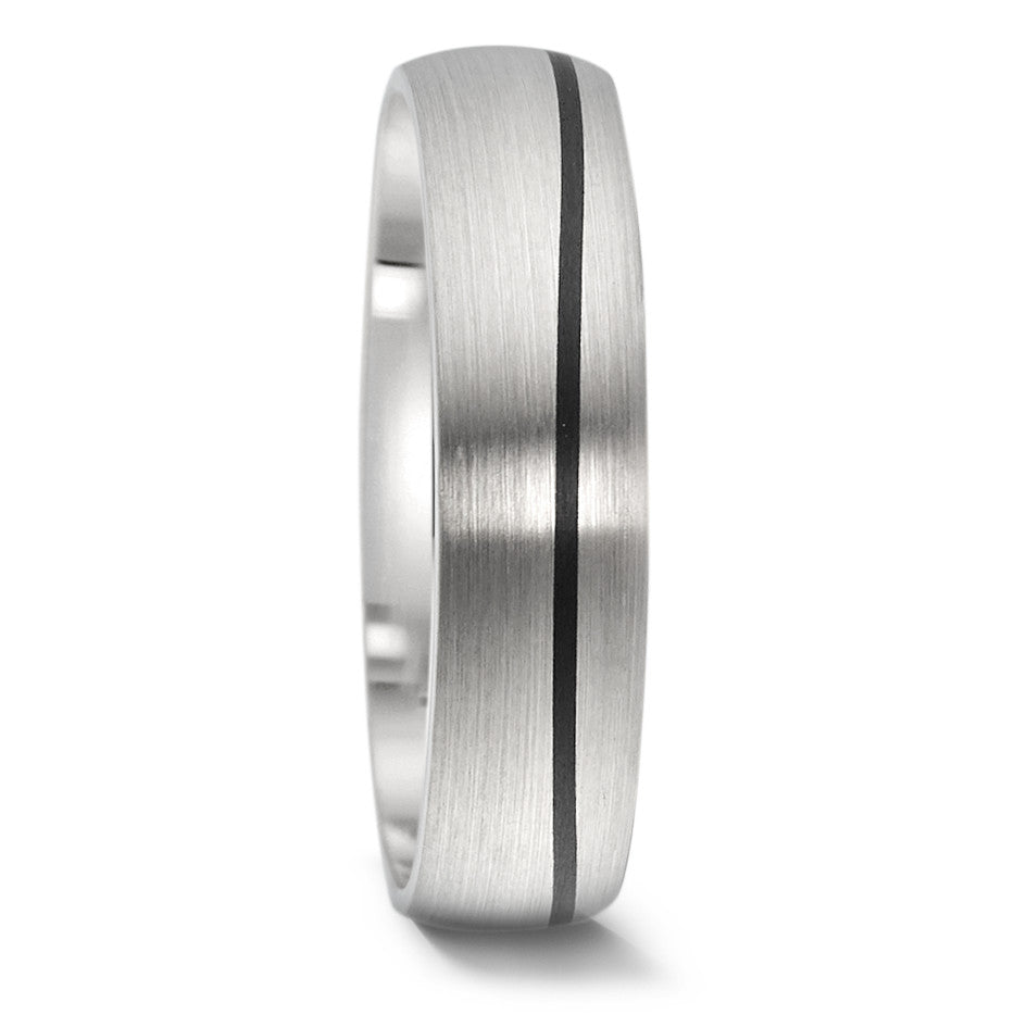 Anillo de pareja Oro blanco de 585/14 kt., Carbón