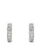 Aro con bisagra Plata Circonita blanco Rodio plateado