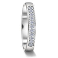 Anillo de pareja 750/oro blanco de 18 quilates Diamante 0.11 ct, 11 piedras, tw-vsi