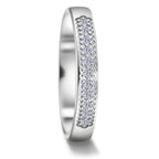 Anillo de pareja 750/oro blanco de 18 quilates Diamante 0.11 ct, 11 piedras, tw-vsi