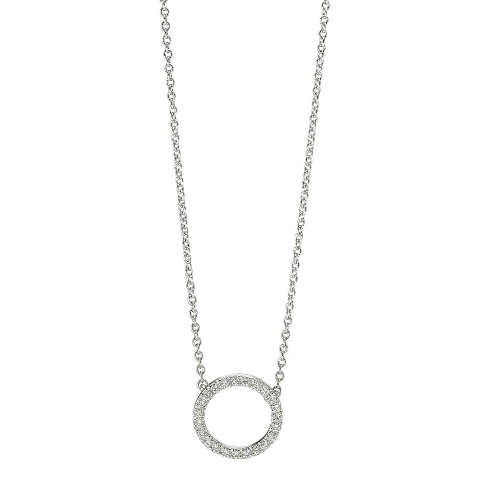 Collar 750/oro blanco de 18 quilates Diamante 0.115 ct, w-si 42 cm Ø10 mm