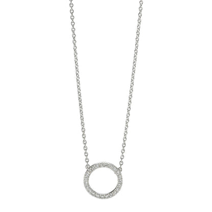 Collar 750/oro blanco de 18 quilates Diamante 0.115 ct, w-si 42 cm Ø10 mm