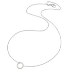 Collar 750/oro blanco de 18 quilates Diamante 0.115 ct, w-si 42 cm Ø10 mm