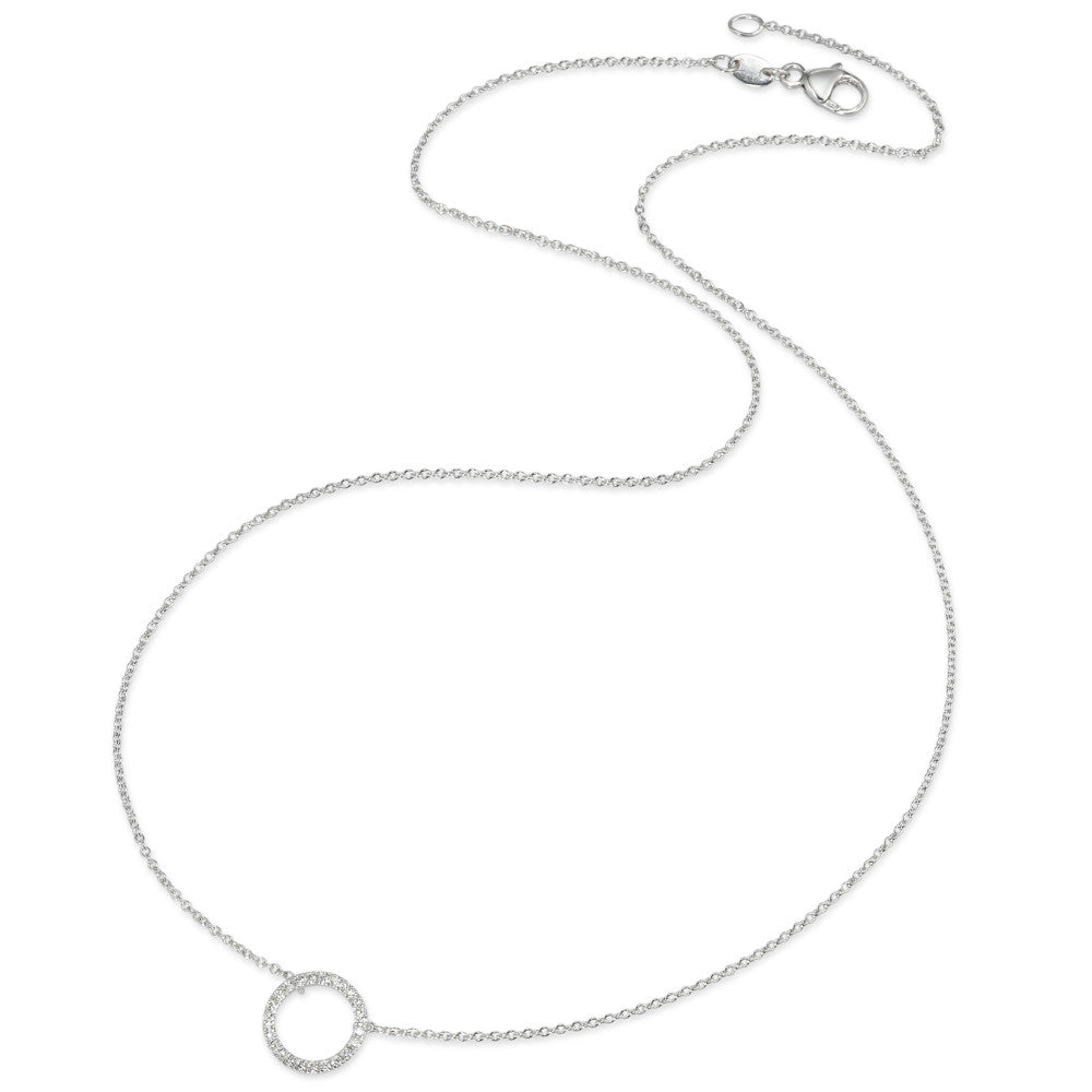 Collar 750/oro blanco de 18 quilates Diamante 0.115 ct, w-si 42 cm Ø10 mm