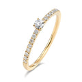 Anillo solitario 750/oro amarillo de 18 quilates Diamante 0.25 ct, 17 piedras, w-si