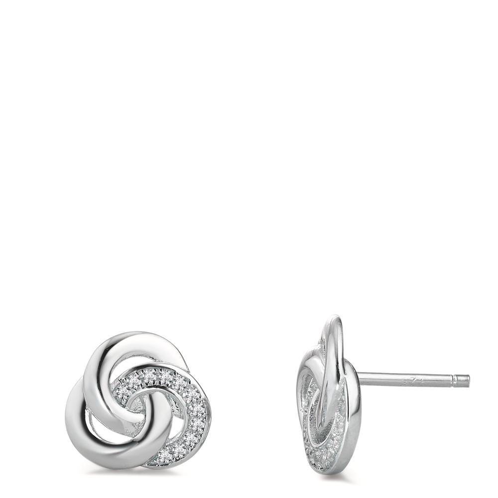 Pendientes Plata Circonita Rodio plateado Ø10 mm
