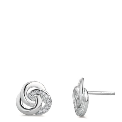 Pendientes Plata Circonita Rodio plateado Ø10 mm
