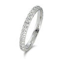 Anillo de memoria 750/oro blanco de 18 quilates Diamante 0.08 ct, 16 piedras, tw-vsi