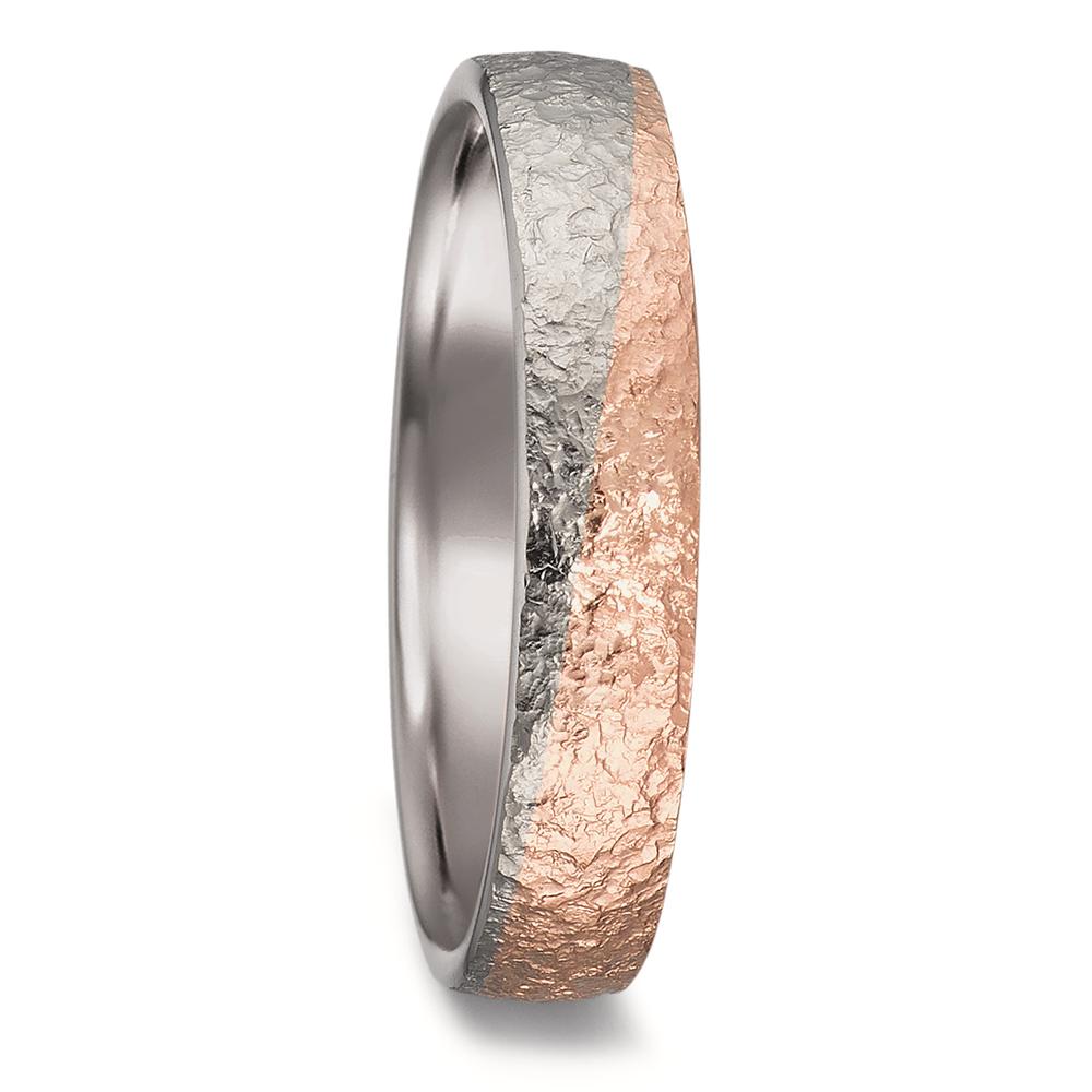 Anillo de pareja 750/oro blanco de 18 quilates, 750/oro rosa de 18 quilates