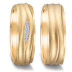 Anillo de pareja 750/oro amarillo de 18 quilates