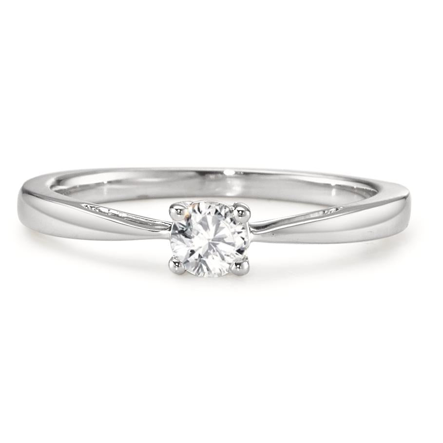 Anillo solitario 750/oro blanco de 18 quilates Diamante 0.25 ct, w-si