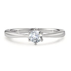 Anillo solitario 750/oro blanco de 18 quilates Diamante 0.25 ct, w-si