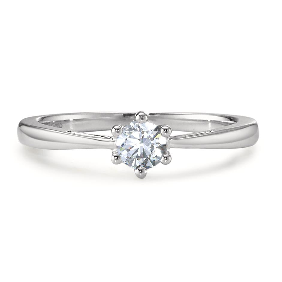 Anillo solitario 750/oro blanco de 18 quilates Diamante 0.25 ct, w-si