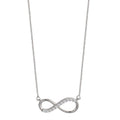 Collar 750/oro blanco de 18 quilates Circonita 11 piedras Infinito 42 cm