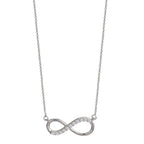 Collar 750/oro blanco de 18 quilates Circonita 11 piedras Infinito 42 cm