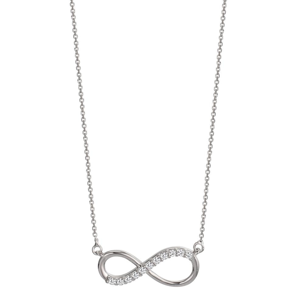 Collar 750/oro blanco de 18 quilates Circonita 11 piedras Infinito 42 cm