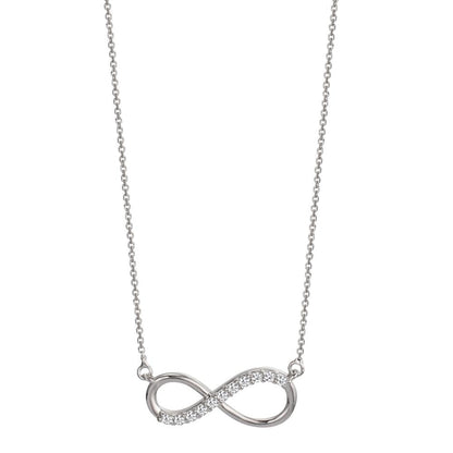 Collar 750/oro blanco de 18 quilates Circonita 11 piedras Infinito 42 cm