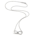 Collar 750/oro blanco de 18 quilates Circonita 11 piedras Infinito 42 cm