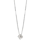 Collar 750/oro blanco de 18 quilates Diamante 0.25 ct, w-si 42 cm Ø4 mm