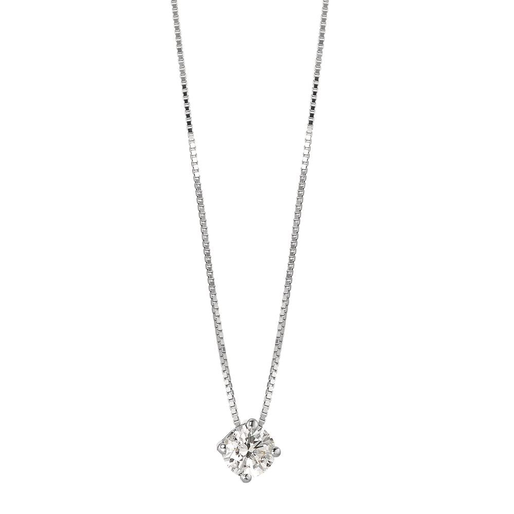 Collar 750/oro blanco de 18 quilates Diamante 0.25 ct, w-si 42 cm Ø4 mm