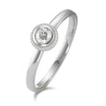 Anillo de dedo 750/oro blanco de 18 quilates Diamante 0.15 ct, w-si