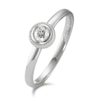 Anillo de dedo 750/oro blanco de 18 quilates Diamante 0.15 ct, w-si