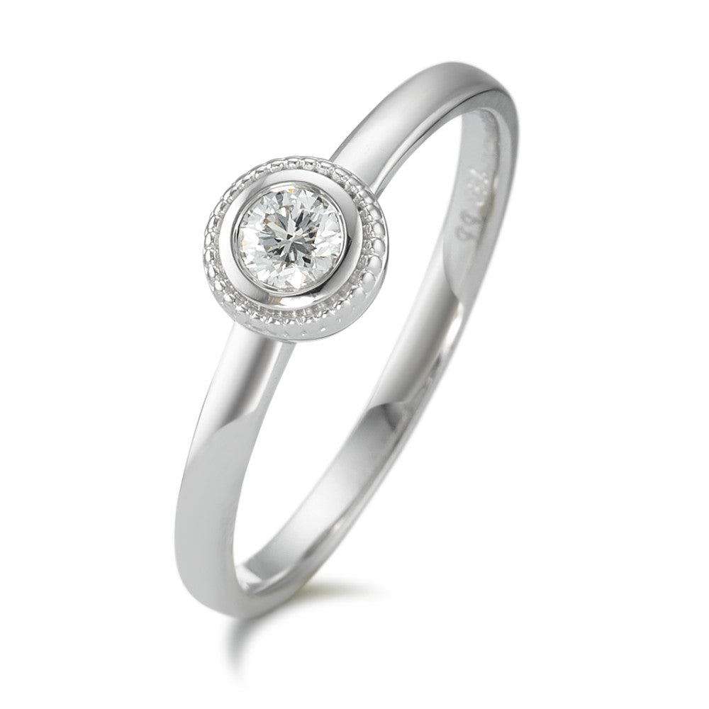 Anillo de dedo 750/oro blanco de 18 quilates Diamante 0.15 ct, w-si