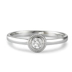 Anillo de dedo 750/oro blanco de 18 quilates Diamante 0.15 ct, w-si
