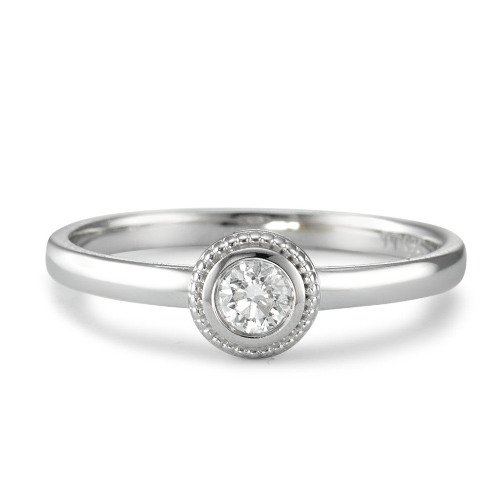 Anillo de dedo 750/oro blanco de 18 quilates Diamante 0.15 ct, w-si