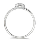 Anillo de dedo 750/oro blanco de 18 quilates Diamante 0.15 ct, w-si