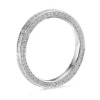 Anillo de memoria 750/oro blanco de 18 quilates Diamante blanco, 0.50 ct, 155 piedras, w-si