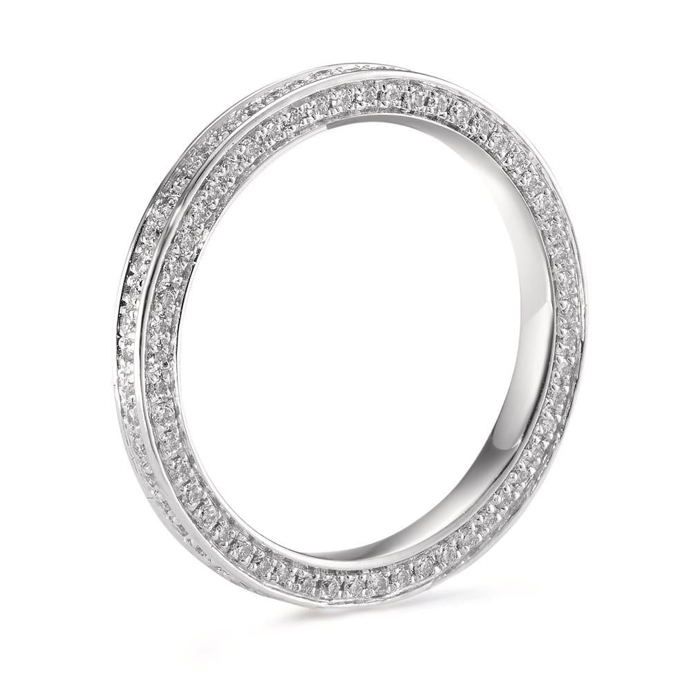 Anillo de memoria 750/oro blanco de 18 quilates Diamante blanco, 0.50 ct, 155 piedras, w-si